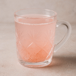 John Hopkins pink salt recipe drink in a crystal mug