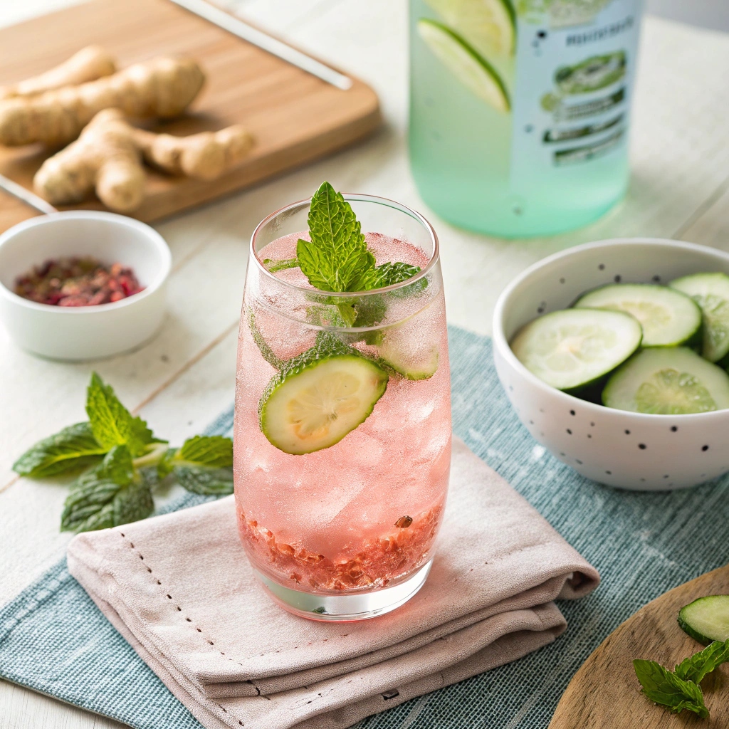 pink salt trick recipe variation with mint and ginger