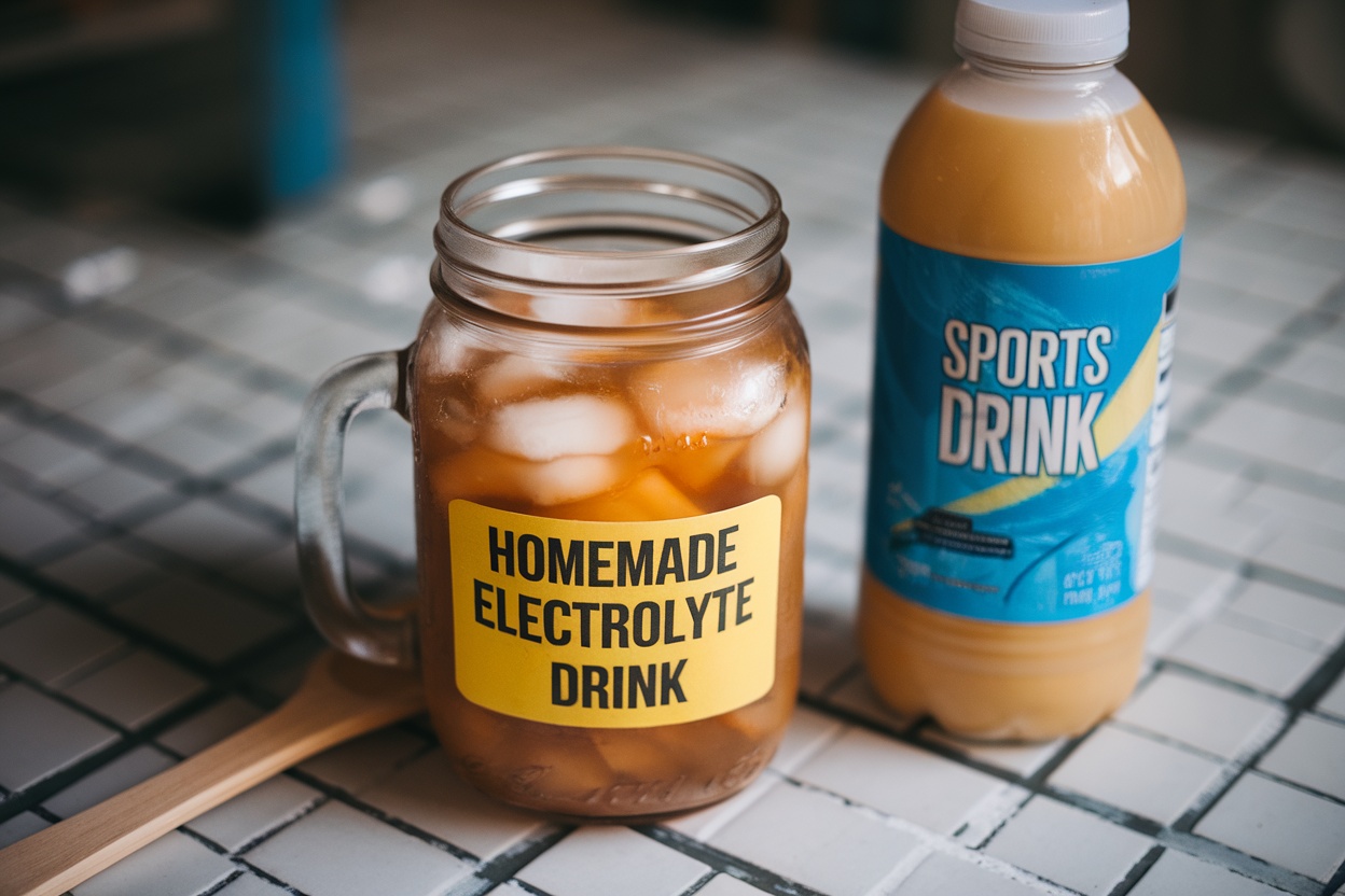 homemade cream of tartar electrolyte vs store-bought sports drink