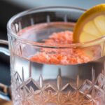 Japanese pink salt weight loss drink in a classic crystallized mug