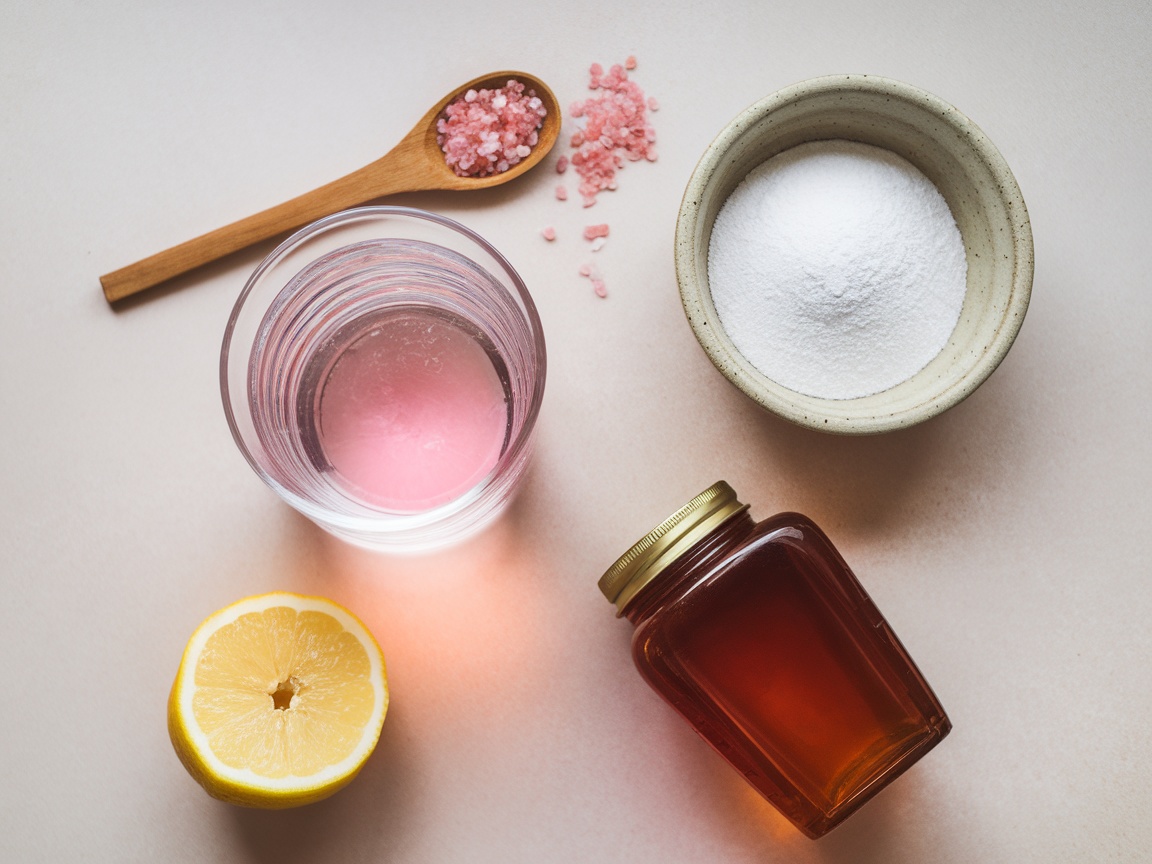 ingredients for pink salt trick recipe