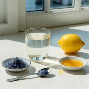 Blue Salt Trick for ED: Recipe, Science, Safety, and Natural Alternatives 1 Blue salt trick for ED recipe with Persian blue salt and warm water